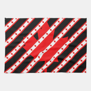 Canadian stripes flag tea towel