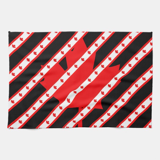 Canadian stripes flag tea towel (Horizontal)