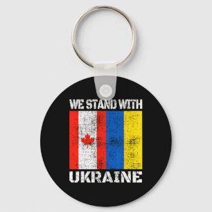 Canadian Support Ukrainian Canada We Stand With Uk Key Ring