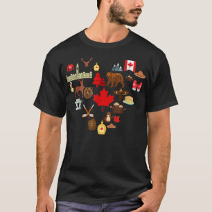 Canadian Symbols Canada Flag Maple Leaf RCMP T-Shirt