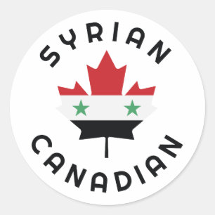 Canadian Syrian Roots  Classic Round Sticker