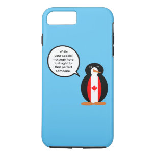 Canadian Talking Ms Penguin Personalised iPhone 8 Plus/7 Plus Case