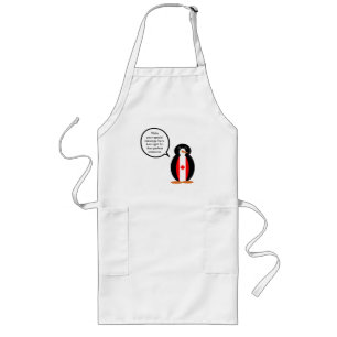 Canadian Talking Ms Penguin Personalised Long Apron
