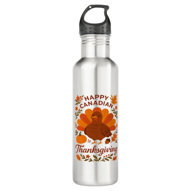 Canadian Thanksgiving Autumn Celebration Classic T 710 Ml Water Bottle (Front)