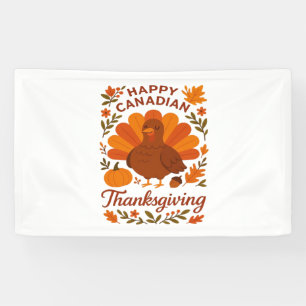 Canadian Thanksgiving Autumn Celebration Classic T Banner