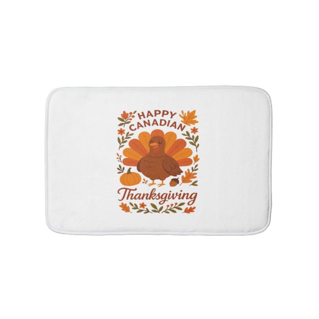 Canadian Thanksgiving Autumn Celebration Classic T Bath Mat (Front)