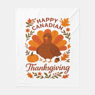 Canadian Thanksgiving Autumn Celebration Classic T Fleece Blanket
