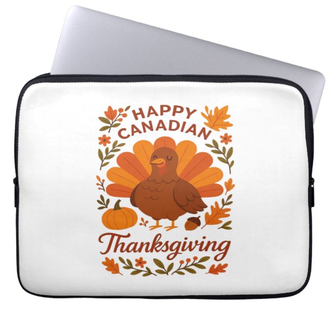 Canadian Thanksgiving Autumn Celebration Classic T Laptop Sleeve (Front)