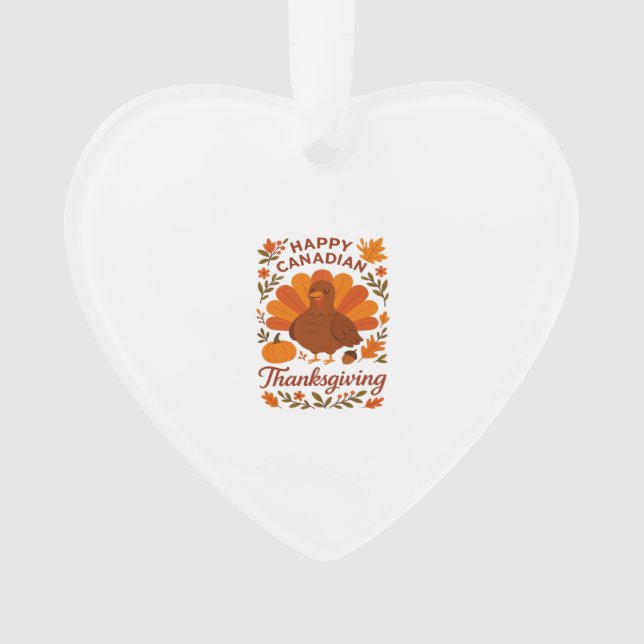 Canadian Thanksgiving Autumn Celebration Classic T Ornament (Front)