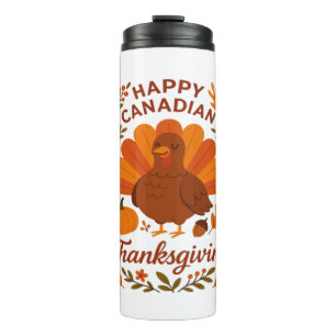 Canadian Thanksgiving Autumn Celebration Classic T Thermal Tumbler