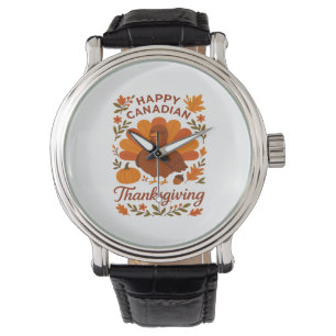 Canadian Thanksgiving Autumn Celebration Classic T Watch