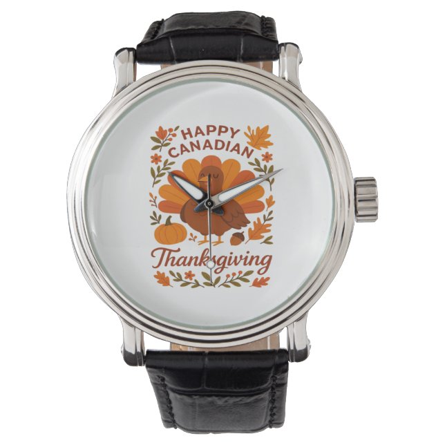Canadian Thanksgiving Autumn Celebration Classic T Watch (Front)