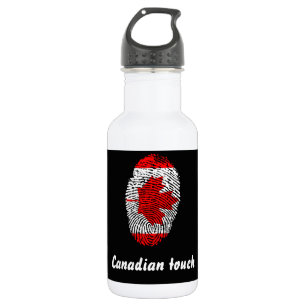 Canadian touch fingerprint flag 532 ml water bottle