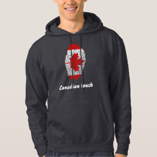 Canadian touch fingerprint flag hoodie