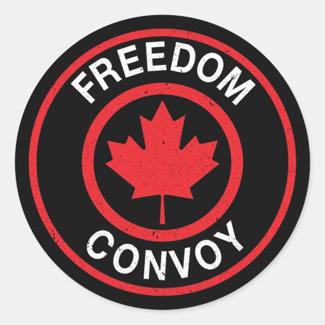Canadian Truckers Rule -freedom convoy Canada 2022 Classic Round Sticker (Front)