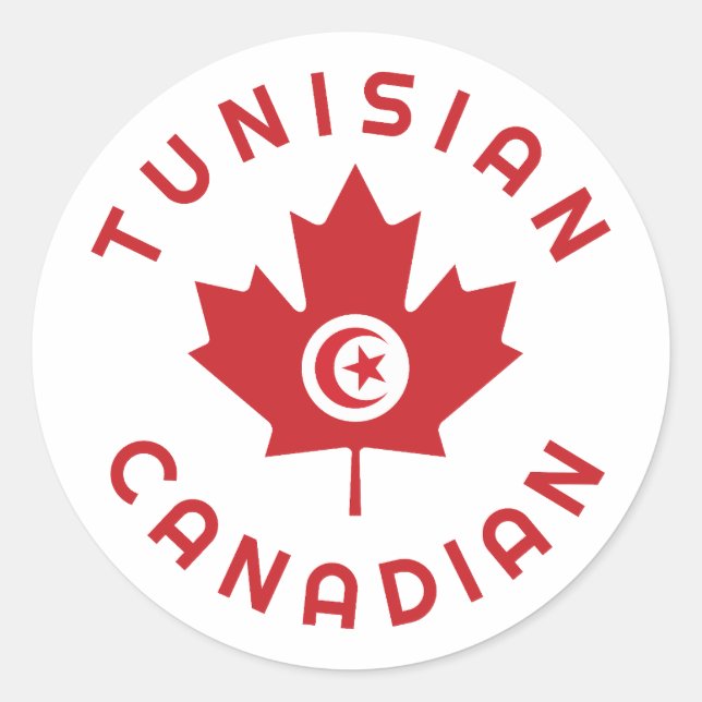 Canadian Tunisian Roots Classic Round Sticker (Front)