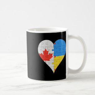 Canadian Ukrainian Flag Heart Canada Ukraine Coffee Mug
