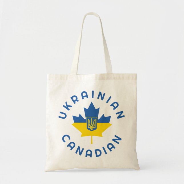 Canadian Ukrainian  Roots  Tote Bag (Front)