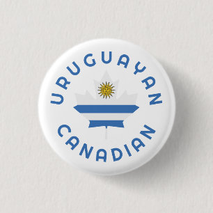 Canadian Uruguayan Roots 3 Cm Round Badge