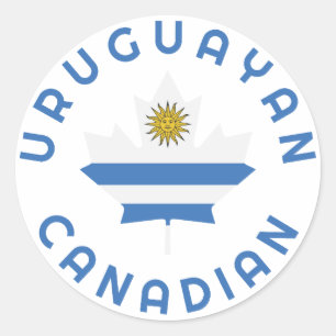 Canadian Uruguayan   Roots Classic Round Sticker