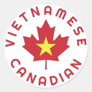 Canadian Vietnamese   Roots  Classic Round Sticker
