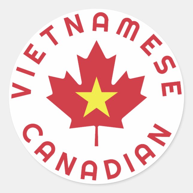 Canadian Vietnamese   Roots  Classic Round Sticker (Front)