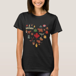 Canadian Vintage Symbols Canada Flag Maple Leaf Rc T-Shirt