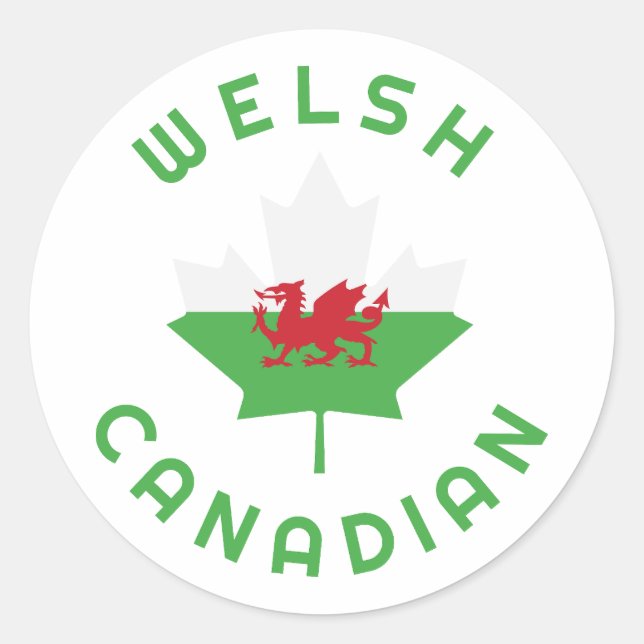 Canadian Welsh   Roots Classic Round Sticker (Front)