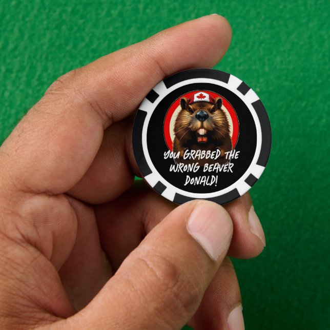 Canadian "Wrong Beaver  Donald" Trump Poker Chips (Hand)