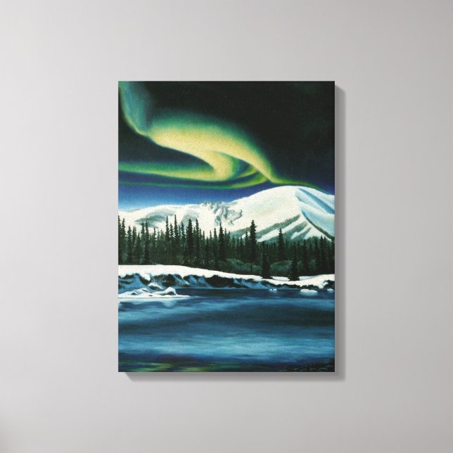 Canadian Yukon Landscape Painting Print Canvas (Front)