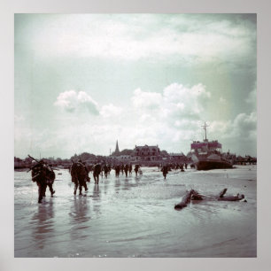 Canadians Juno Beach D-Day France World War II Poster