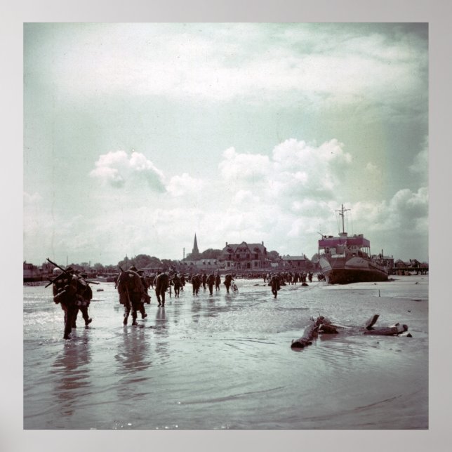 Canadians Juno Beach D-Day France World War II Poster (Front)