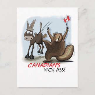 Canadian's kick Ass Postcard
