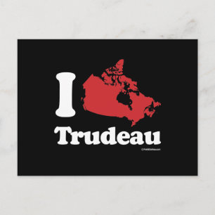 Canadians Love Trudeau - white -.png Postcard