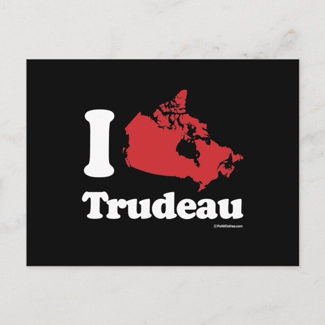 Canadians Love Trudeau - white -.png Postcard (Front)
