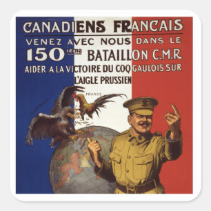 Canadiens Francais Square Sticker