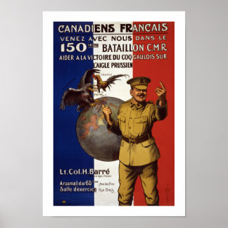 Canadiens Francais (white) Poster
