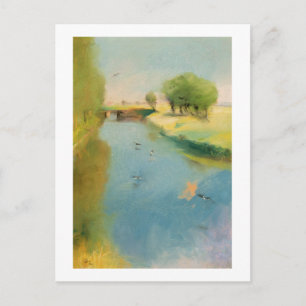 Canal, 1897 (pastel on canvas) postcard