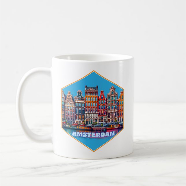 Canal Amsterdam Netherland Europe Coffee Mug (Left)