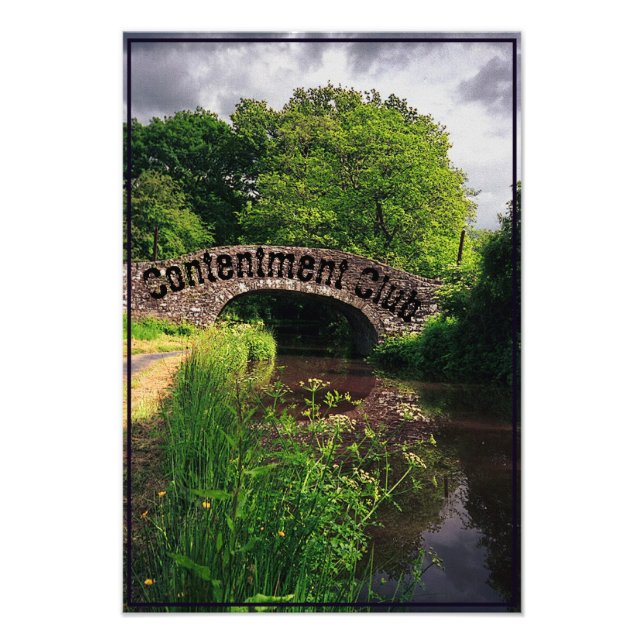 Canal and Bridge in Brecon, Wales Photo Print (Front)