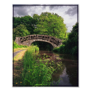 Canal and Bridge in Brecon, Wales Photo Print