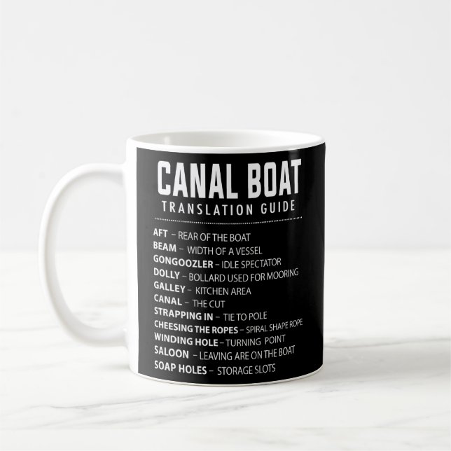 Canal Boat & Narrowboat For Barge Boat Owners  4  Coffee Mug (Left)