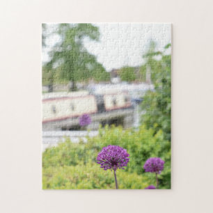 Canal Boats Allium River Avon United Kingdom Jigsaw Puzzle