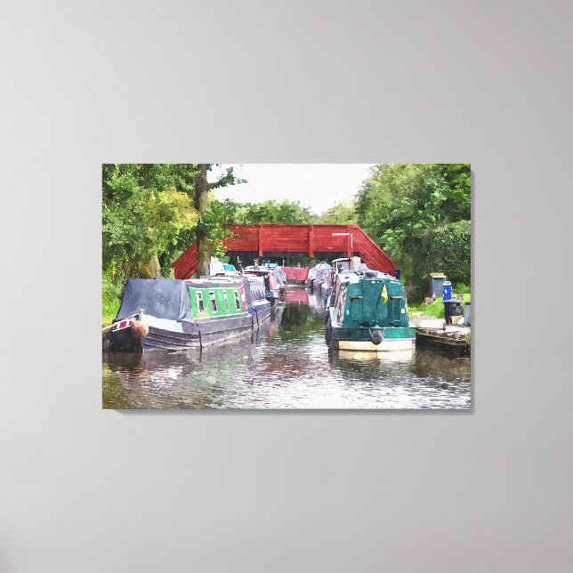 CANAL BOATS CANVAS PRINT (Front)
