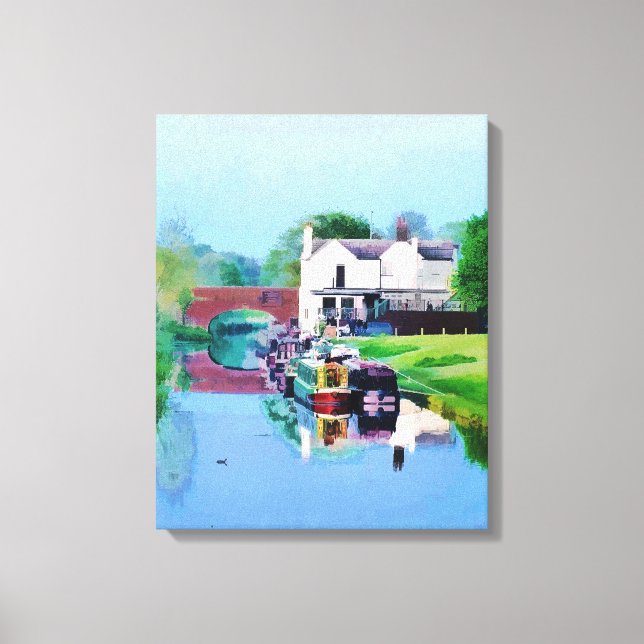 CANAL BOATS CANVAS PRINT (Front)