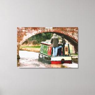 CANAL BOATS CANVAS PRINT