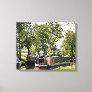 CANAL BOATS CANVAS PRINT