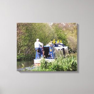 CANAL BOATS CANVAS PRINT