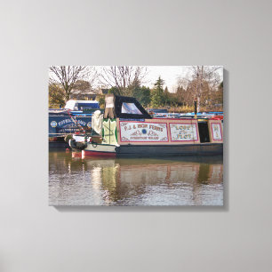 CANAL BOATS CANVAS PRINT