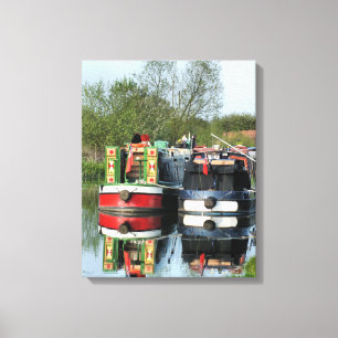 CANAL BOATS CANVAS PRINT